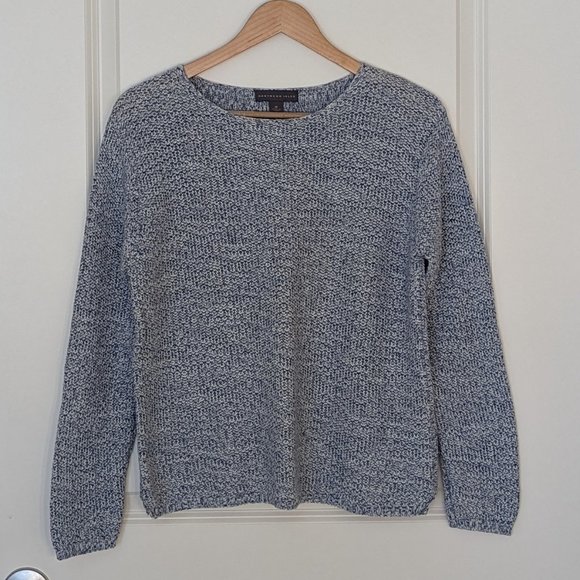 Northern Isles Blue and White Knit Sweater - Picture 1 of 4